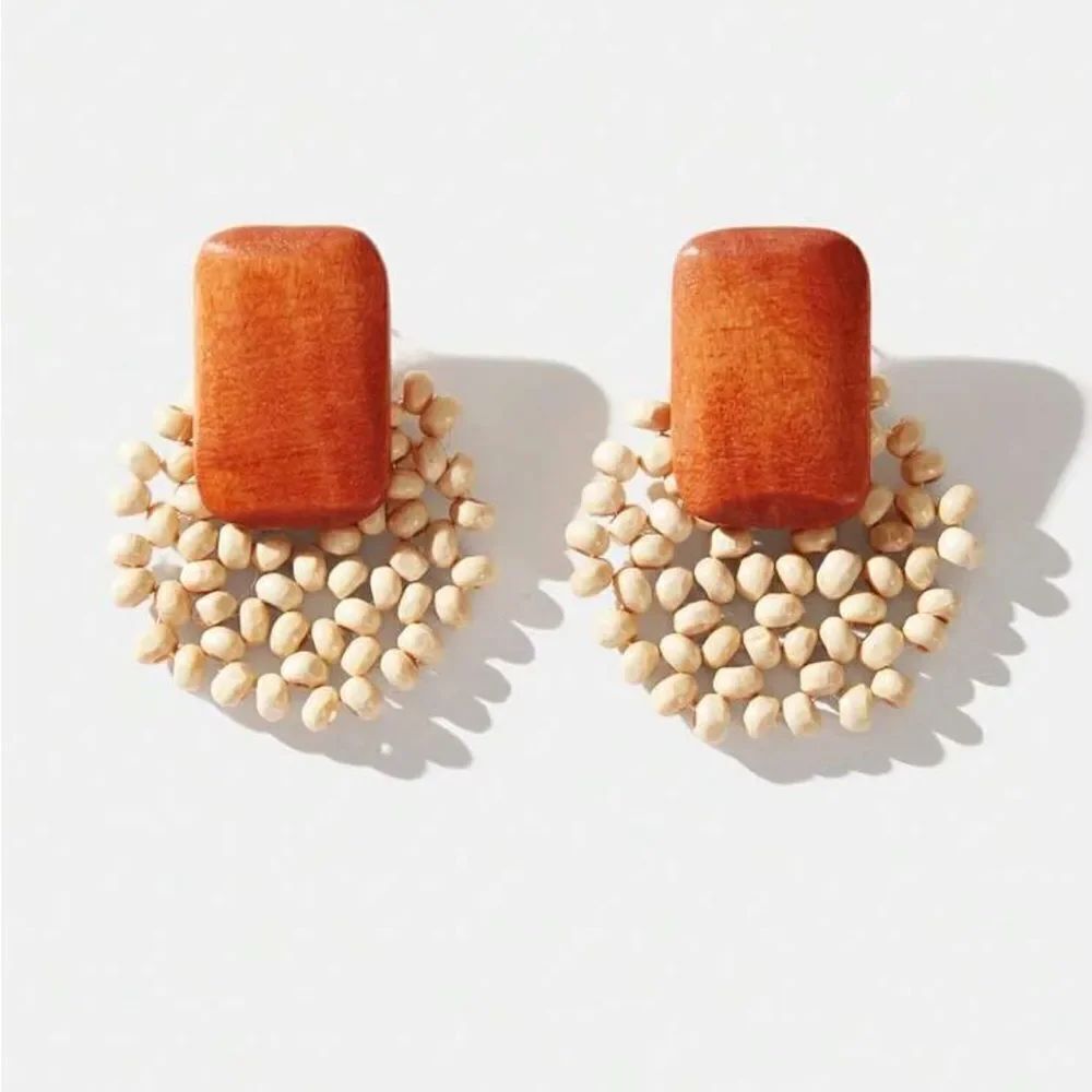 Wooden Bead Earrings bN1450